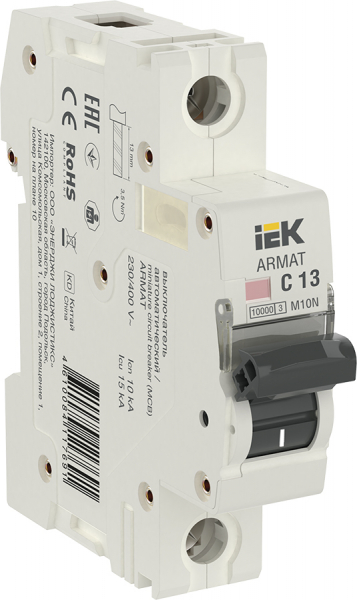 Автоматический выключатель IEK M10N 1P C 13А
