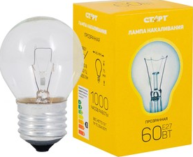 Лампа накаливания СТАРТ Р45 60Вт Е27