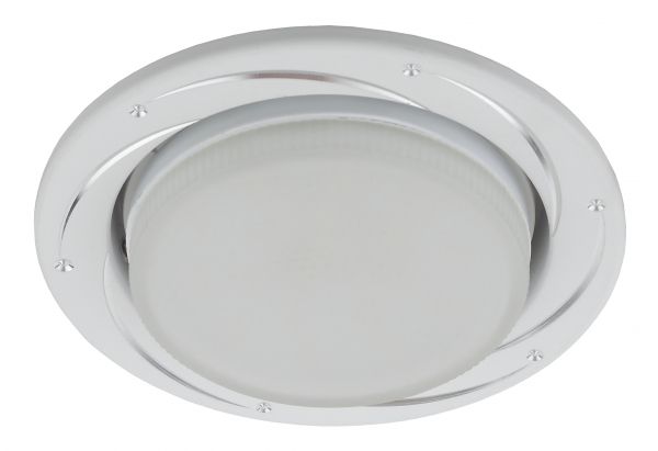Светильник точечный ЭРА  KL 77 AL/WH  Gx53,220V, 13W, серебро/белый (50/1500)