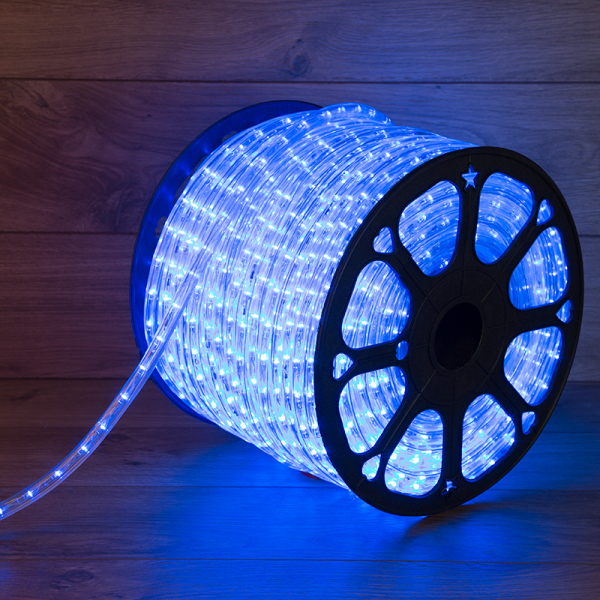 Дюралайт LED, постоянное свечение (2W) - синий, бухта 100м NEON-NIGHT 121-123-6