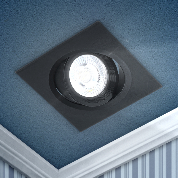 Светильник точечный ЭРА KL LED 21A-5 4K BK квадратный поворотн. LED SMD 5W 4000K, черный