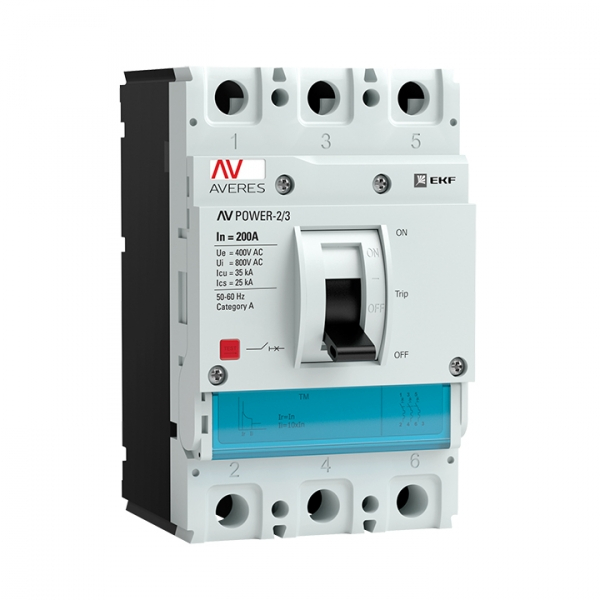 Выключатель Автоматический  3П   200А  35кА AV POWER-2/3 TR EKF AVERES