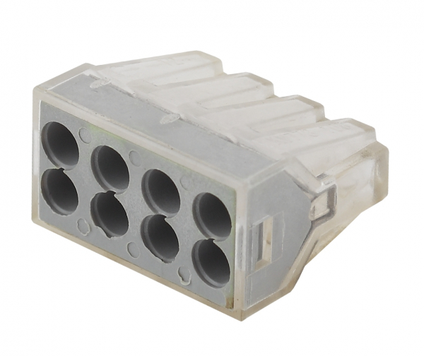 ЭРА 222-108 Клемма строительно-монтажная 8 отв., 1.0-2.5мм2 (уп.50шт.) NO-222-22 Б0033396