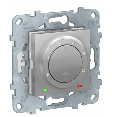 Schneider Electric  UNICA NEW  Алюминий  Термостат электронный, 8А, встроенный термодатчик
