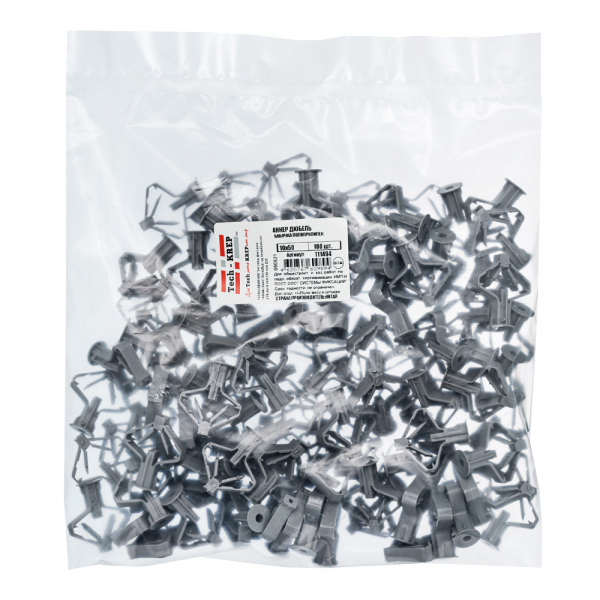 Дюбель "Бабочка" 10*50мм (упаковка 100штук) - пакет Tech-Krep