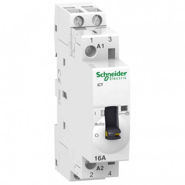 Schneider Electric  Контактор модульный iCT16A 2Н с ручкой управления   A9C23712