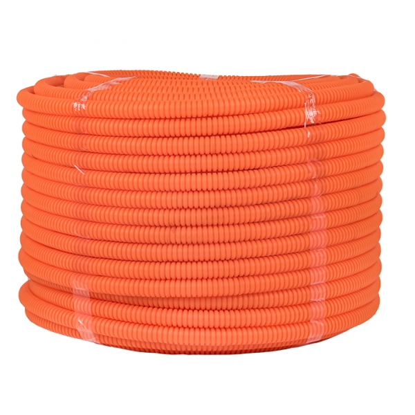 Труба гофрированная ПНД с зондом оранжевая d16мм (100м)EKF Plast (кратно 100)