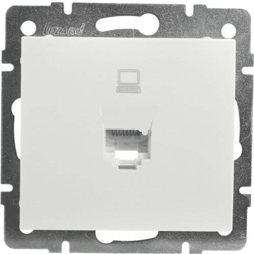 Lezard  Rain  Белый Розетка Механизм компьютерная СП 703-0288-139