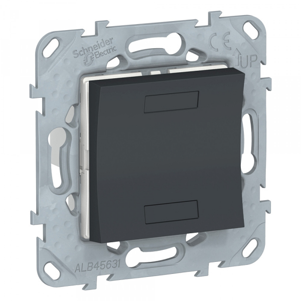 NU553054 UNICA NEW KNX 2- кнопочный выключатель, АНТРАЦИТ