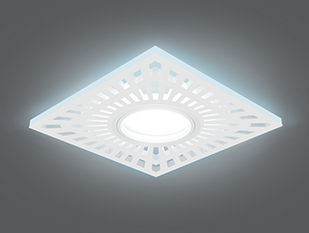 Светильник Gauss Backlight BL128 Квадрат. Белый, Gu5.3, 3W, LED 4000K 1/40