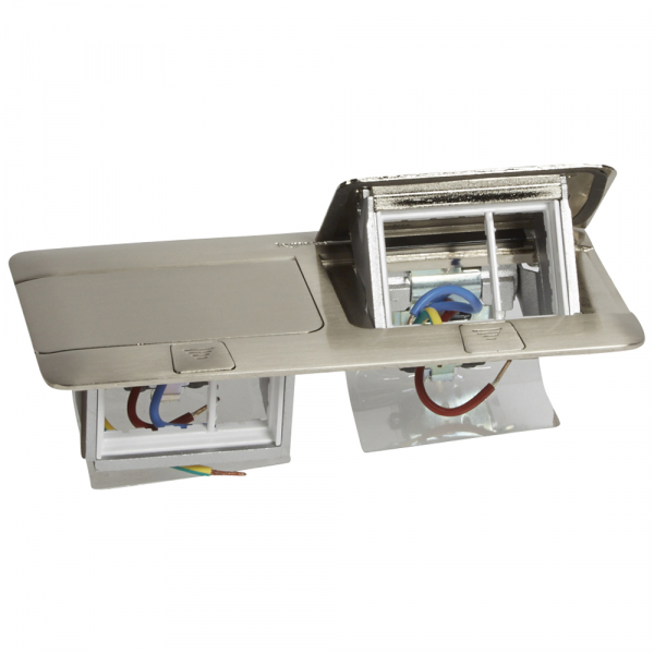 Блок выдвижной 6(2х3) модуля нержавеющая сталь  Legrand 054022