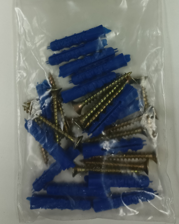 Шуруп 4х35 и дюбель распорный 6х30 (с шипом) (15 шт/уп) -набор Verlen-Volga