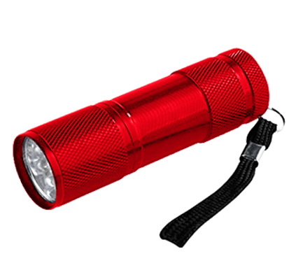Фонарь ручной FLA 61R 9LED 3ААА алюминиевый КРАСНЫЙ IN HOME
