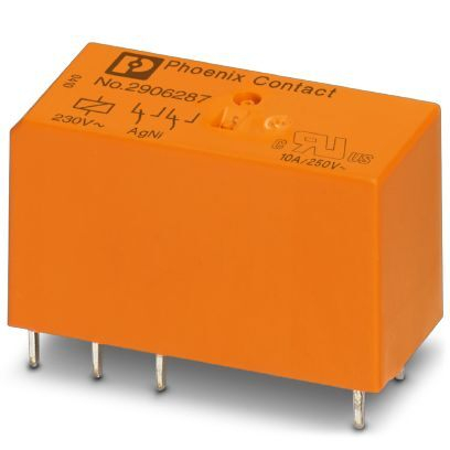Реле промежуточное 8А 230В переменный ток 2ПК узкое Phoenix contact REL-MR-BL-230AC/21-21