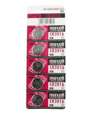 Элемент питания Maxell Micro Lithium Cell CR2016(3V) BL-5 (кратно 5)