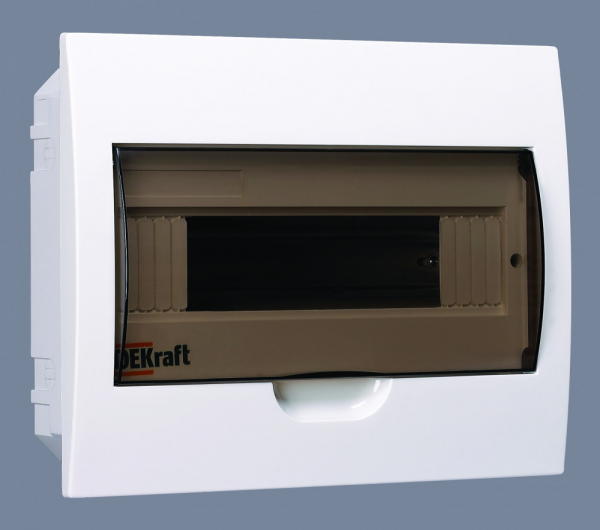 Бокс ЩРВ-П 12 IP41 31004DEK Корпус пластиковый встраиваемый 12 модулей, IP41, ЩРВ-П-12 DEKraft