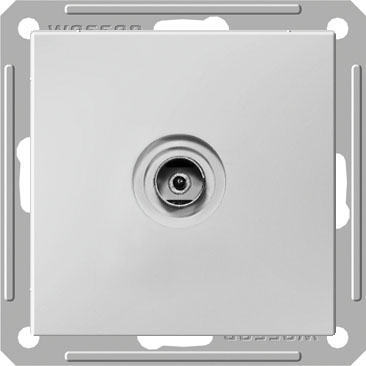 Schneider Electric  Wessen59  Черный Бархат  Розетка ТВ без рамки скрытая установка оконечная RTS-151-6-86