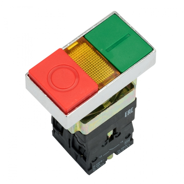 Кнопка управления LAY5-BW8465 "I-O" прямоугольная 230В NO+NC EKF PROxima