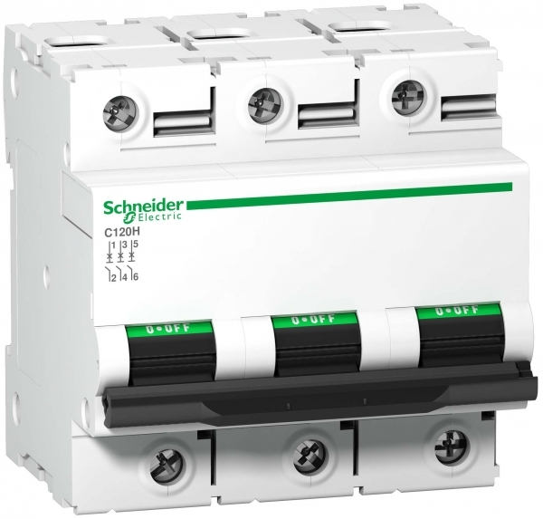 Автоматический выключатель Schneider Electric 3P 80A характеристика C 10кА Acti9 C120H A9N18468
