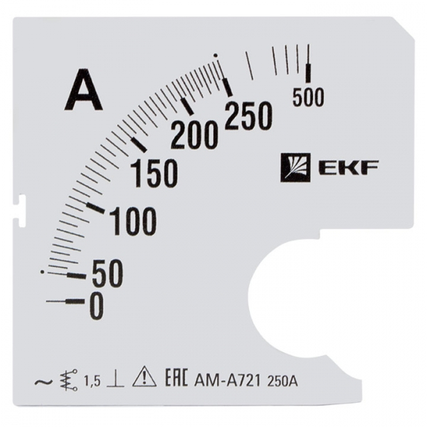 Шкала  EKF PROxima  сменная для A721  250/5А-1,5