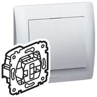 Legrand  Galea Life  Выключатель с подсветкой зеленой 775600