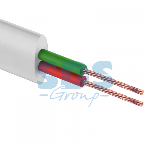 Телефонный кабель ШТЛП 2 жилы CCA, белый, (бухта 100м)  PROconnect 01-5001-6