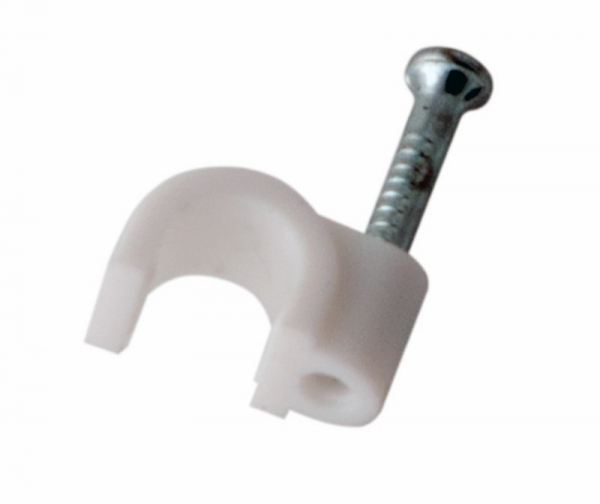 Скоба крепежная для кабеля   круглый 5мм (упак. 50 шт.)  REXANT 07-4005