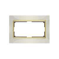 Werkel  Snabb Слоновая Кость-Золото Рамка для 2-местной розетки WL03-Frame-01-DBL-ivory-GD a035259