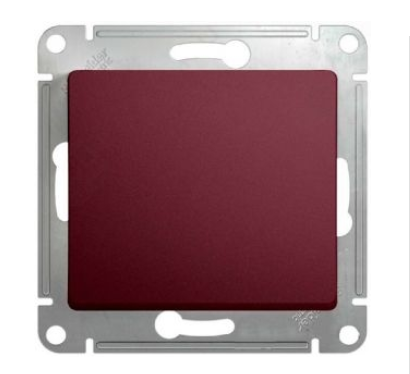 Glossa Баклажановый Переключатель 1-клавишный схема6, 10AX, механизм IP20 скрытая установка GSL001161