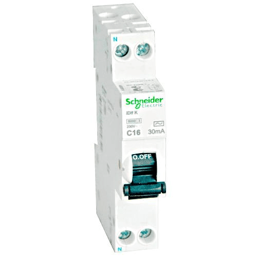 Дифференциальный автомат  2П  25А   30мА  Schneider Electric  Acti9  электронного типа, тип АС  характеристика С  iDif K 6кА 25А C 30МА AC