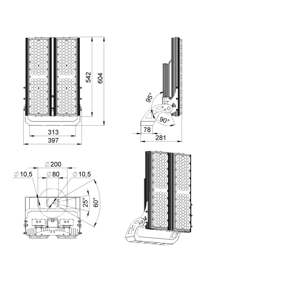 Плазма 400 L V CRI80 4000К 80х30°