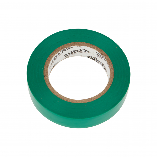 Изолента ПВХ KRANZ 0.13х15 мм, 20 м, зеленая (10 шт./уп.) KR-09-2603