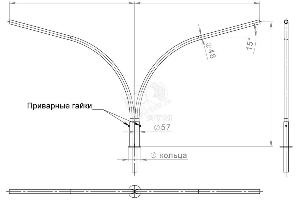 Кронштейн К1К-2,0-1,5-0.075-0.048 г.ц. Пересвет В00000679