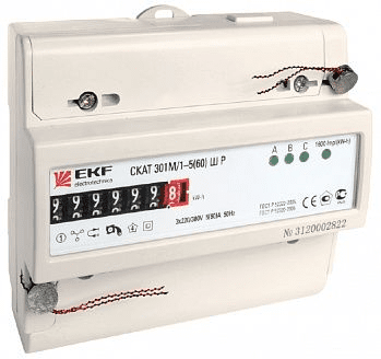 Счетчик СКАТ 301М/1-5(60) Ш Р EKF 3ф 1т