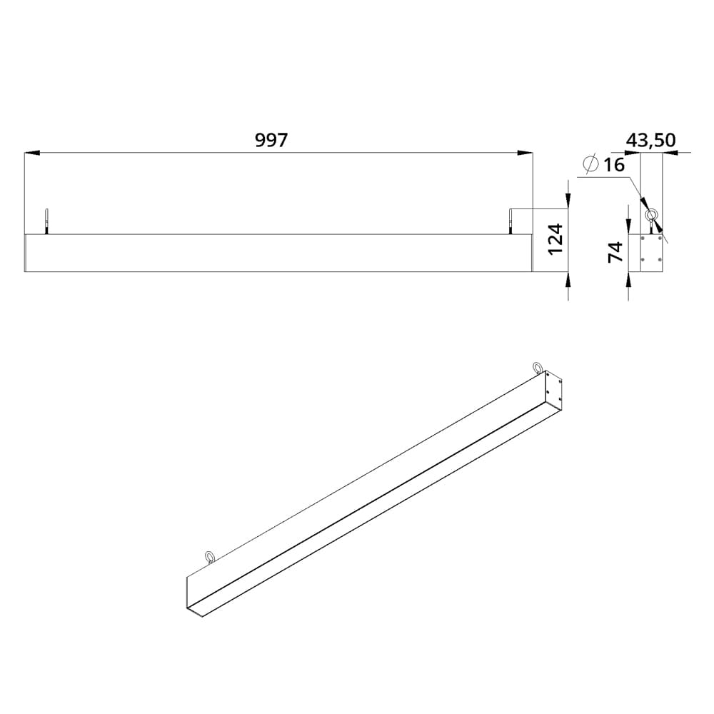 Элегант 30 1000мм S CRI80 5000К Опал