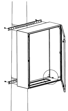 Комплект крепления шкафов CE/RAM box к столбу (ширина шкафа- 400 мм), DKC R5FB400