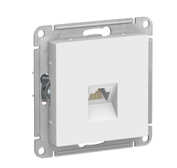 AtlasDesign  Белый  Розетка компьютерная RJ45, категория 6A, механизм ATN000186