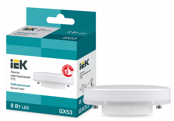 Светодиодная лампа IEK  8Вт 230В 4000К GX53