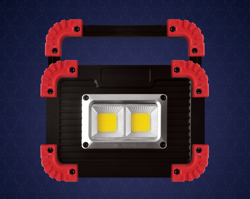Фонарь автономный прожекторный светодиодный 10W COB+1W LED, 3000мАч, 750Лм+70Лм, IP65, Ritter