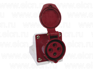 Розетка EKF 135 стационарная наружная 3Р+РЕ+N 63А 380В IP67