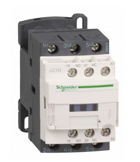 Контактор  Schneider Electric  9А  3П  катушка управления  380В  AC  дополнительный контакт 1НО+1НЗ  TeSys_D