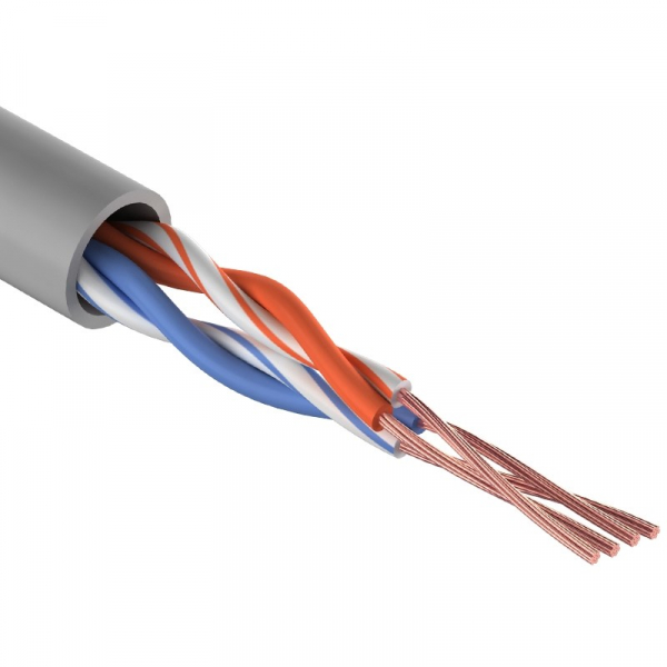 Кабель UTP 2PR 24AWG, CAT5e, STRANDED (бухта 305 м)  01-0026 REXANT