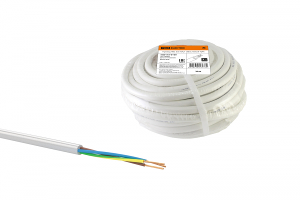 Провод ПВС 3х6 ГОСТ (30м), белый TDM РЭМЗ