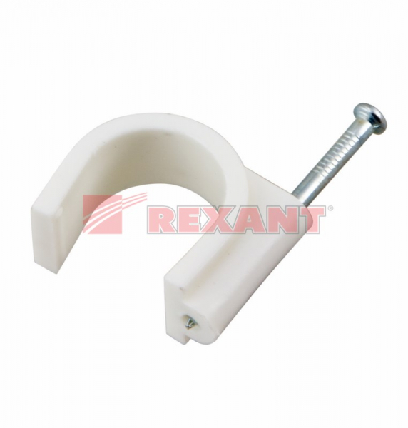 Скоба крепежная для кабеля   круглый 22мм (упак. 50 шт.)  REXANT 07-4022