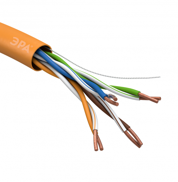 U/UTP 4x2x24 AWG Cat5e CU нг(А) HF 305м  Кабель витая пара ЭРА