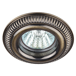 Светильник точечный ЭРА свет-к KL51 SB антик "объём"  MR16,12V/220V, 50W  бронза (100/2400)