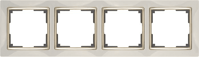 Werkel  Snabb Слоновая Кость-Золото Рамка 4-местная WL03-Frame-04-ivory-GD a035250
