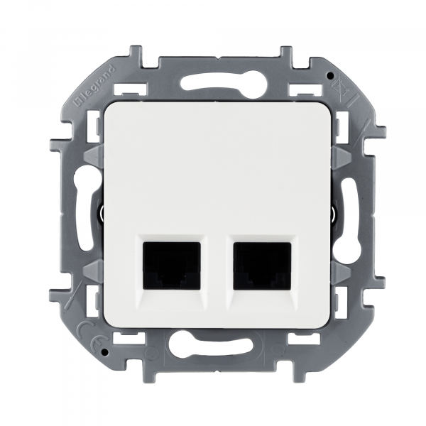 Двойная розетка RJ 45 - категория 5e - UTP - INSPIRIA - белый
