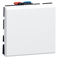 Legrand  Mosaic  Белый  Переключатель механизм перекрёстный 10АХ 2 модуля 077021