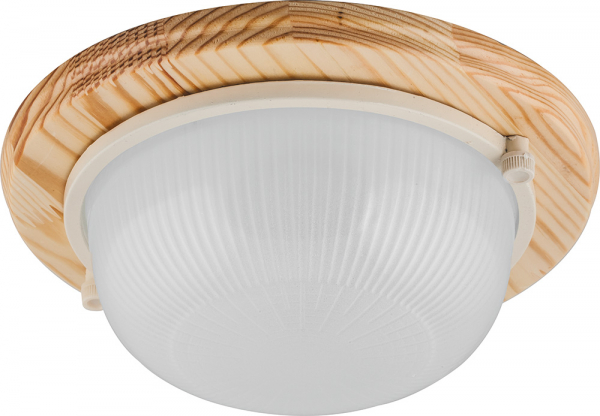 Feron НБО 03-60-011 220V 60Вт  Е27 IP54 дерево, клен, круг
